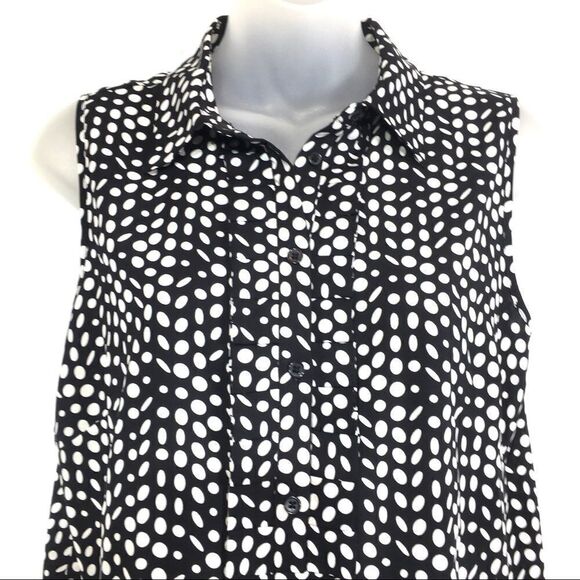 Tommy Hilfiger sleeveless black white polka dots - Picture 7 of 7